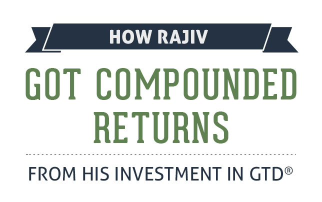 How Rajiv Got Compounded Returns from his Investment in GTD®