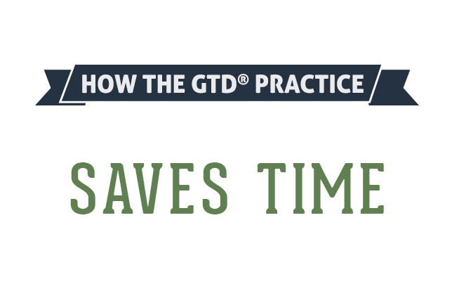 How the GTD® Practice  Saves Time